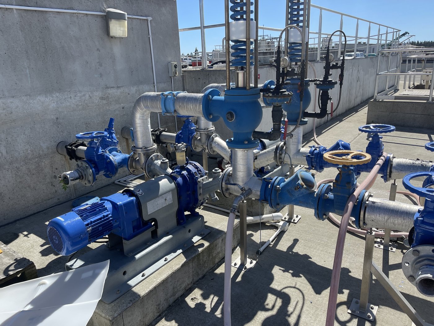 Pump and pipework installation