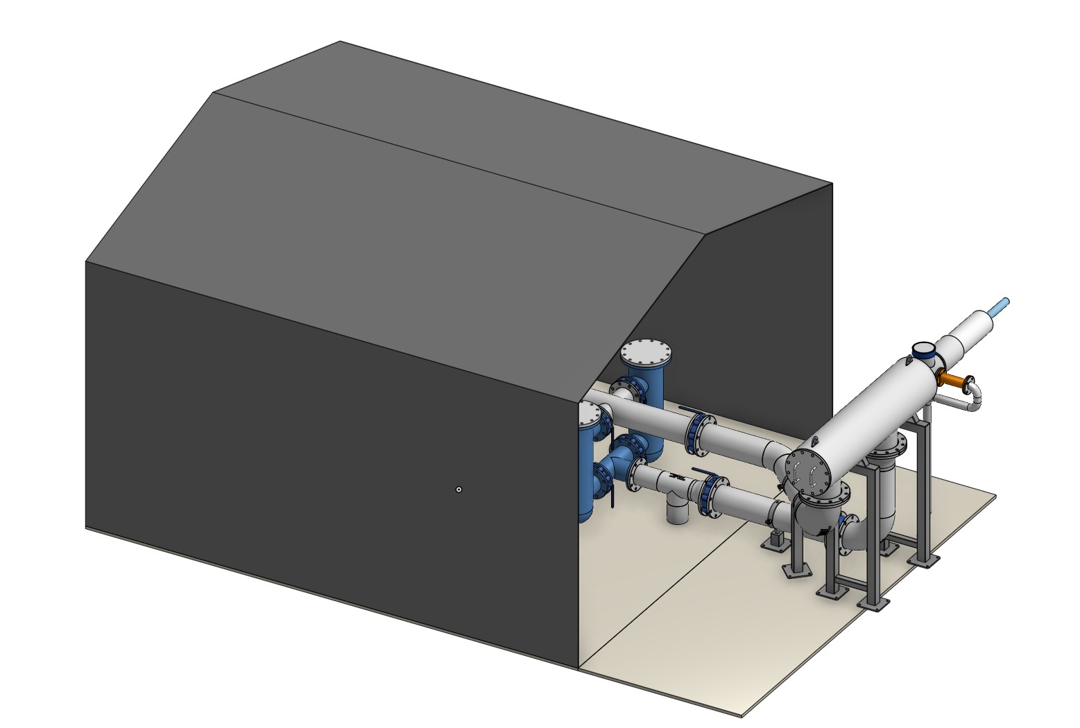 Titan 10K filter 3D render — isometric view opposite angle